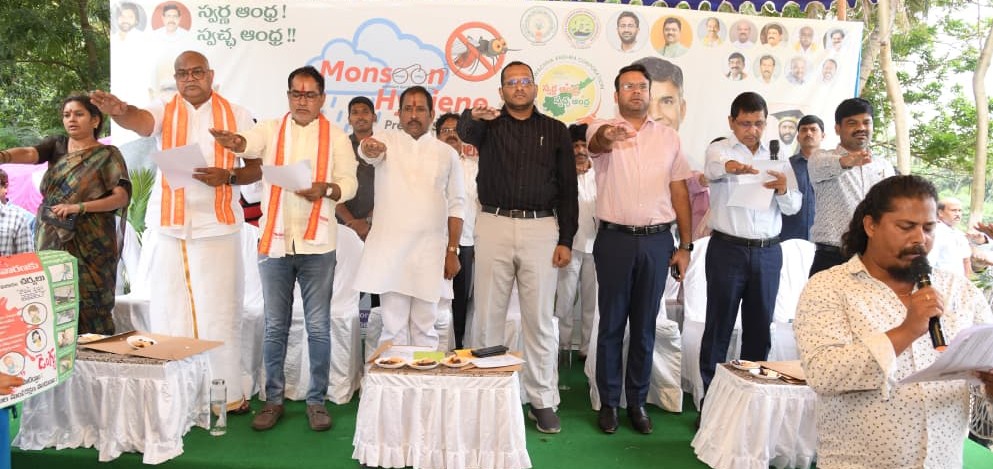 Mayor Urges Public to Join Swarna Andhra – Swachh Andhra Drive to Combat Monsoon Diseases