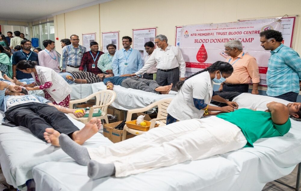 Nearly 1,000 Students Donate Blood at GITAM Camp