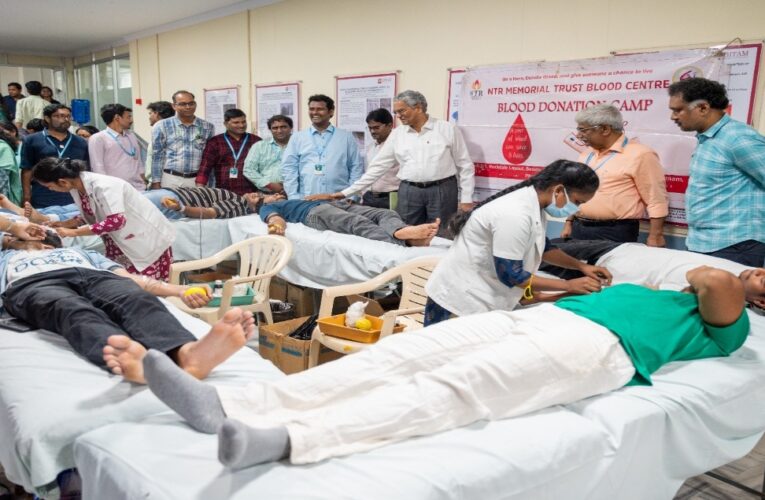 Nearly 1,000 Students Donate Blood at GITAM Camp