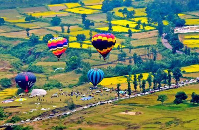Tethered hot air balloon rides resume at Padmapuram Gardens in Araku