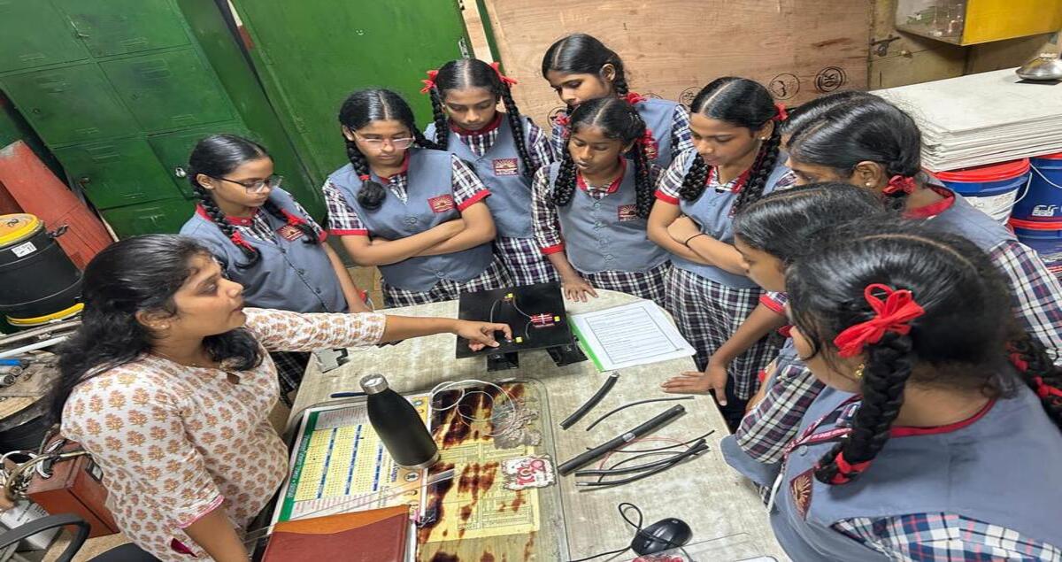 Students Explore Railway Technology at Electric Loco Shed, Visakhapatnam