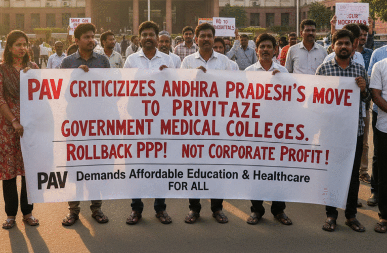 PAV Criticizes Andhra Pradesh’s Move to Privatize Government Medical Colleges