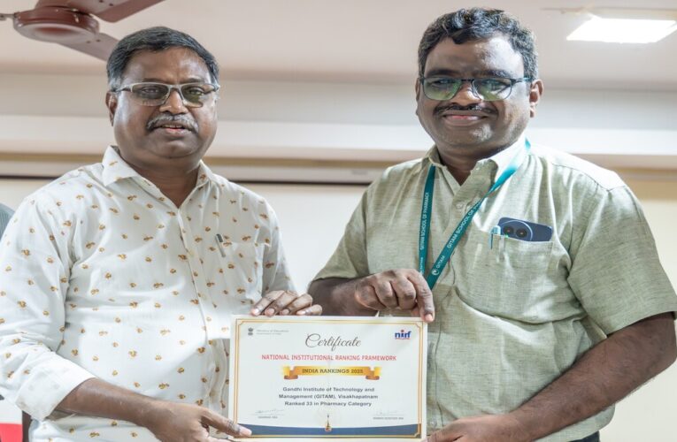 GITAM School of Pharmacy Achieves All India Rank 33 in NIRF 2025