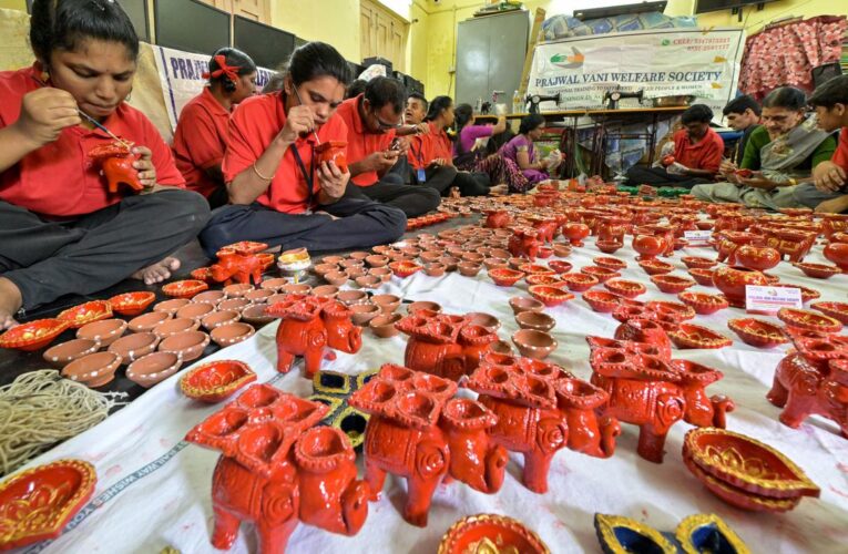 Specially-Abled Children Craft Diyas, Light Up Lives