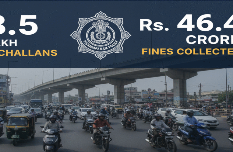 Visakhapatnam Police Issue Record 8.5 Lakh E-Challans