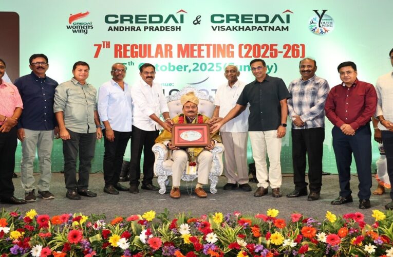 CREDAI Visakhapatnam honours AP RERA Chairman Are Shiva Reddy