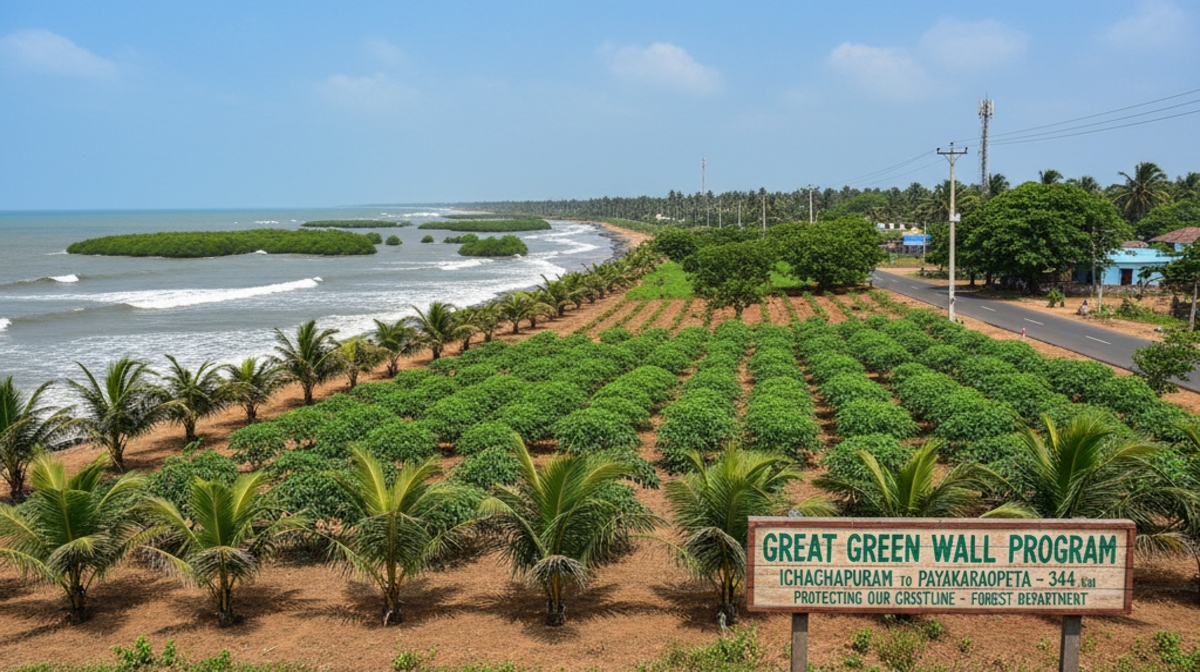 State launches five-year ‘Great Green Wall’ to protect Visakhapatnam coast