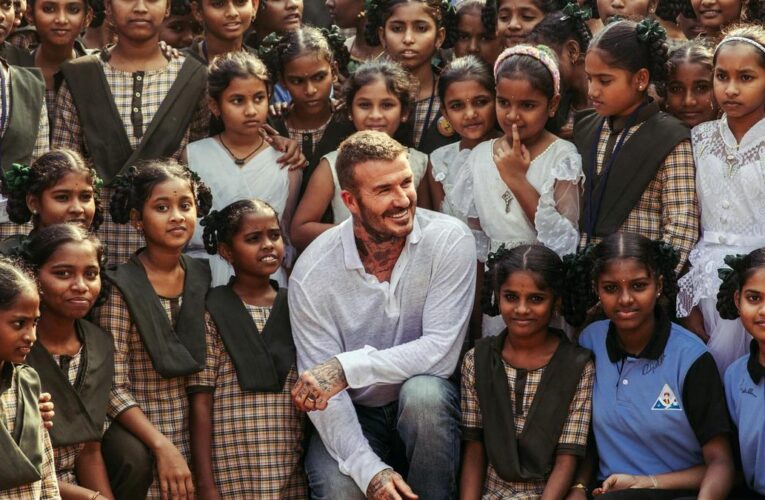 David Beckham Surprises Students in Vizag’s Residential School