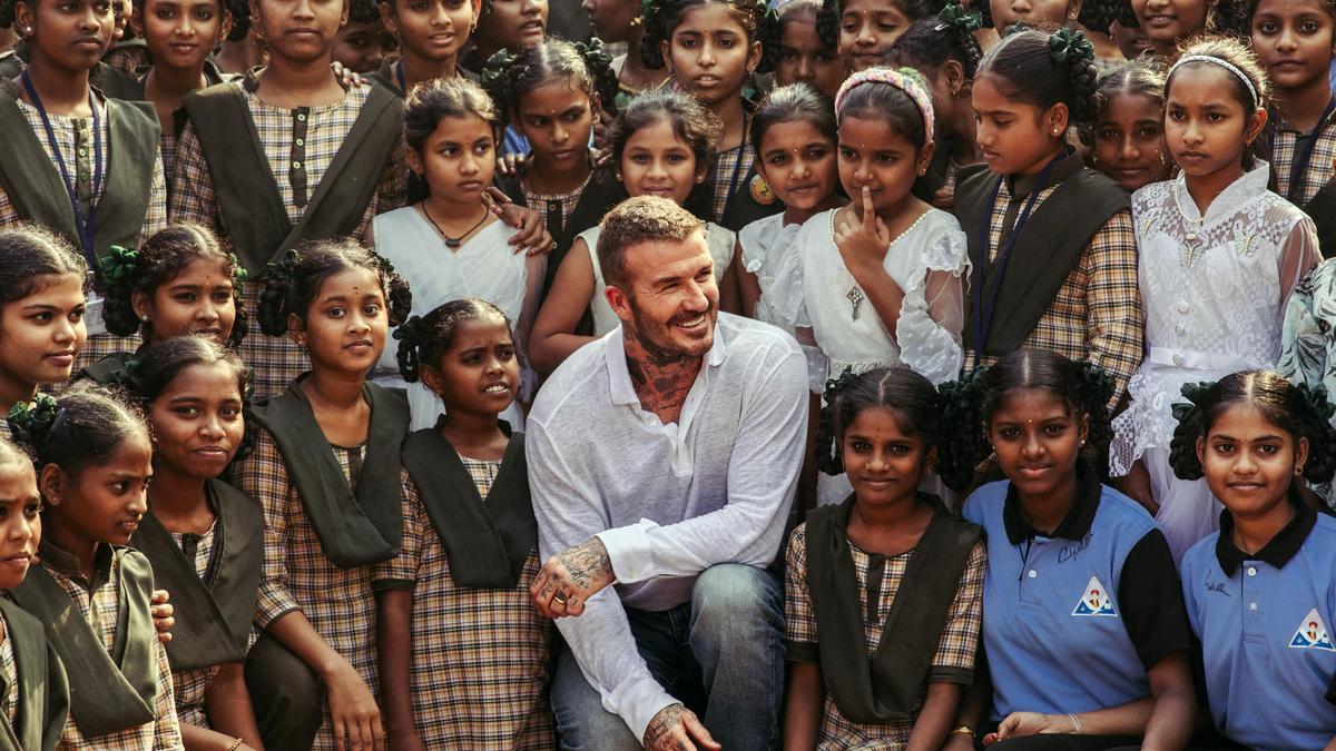 David Beckham Surprises Students in Vizag’s Residential School