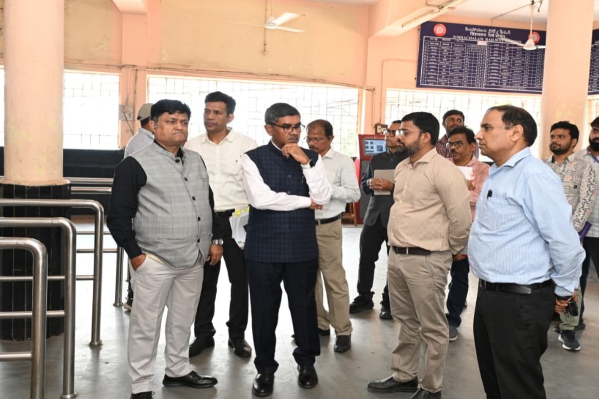 ECoR GM Inspects Rail Line Works, Reviews Simhachalam Station Upgrade