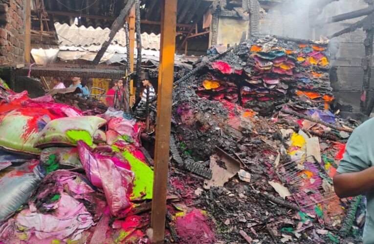 16 Shops Gutted in Pre-dawn Fire at Poorna Market