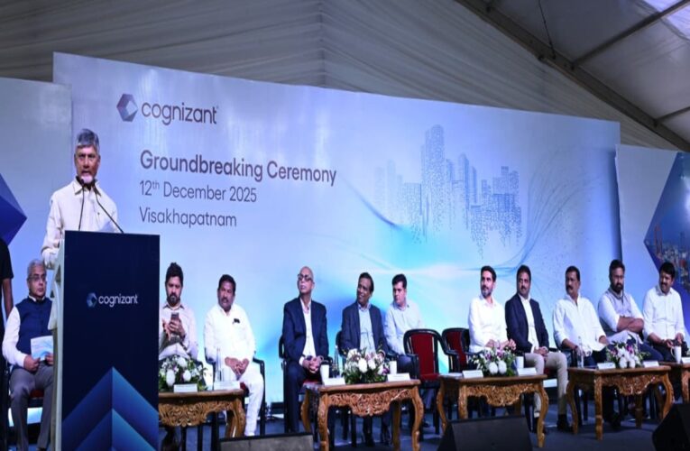 Naidu lays foundation stone for Cognizant’s Rs 1,600 crore Vizag campus