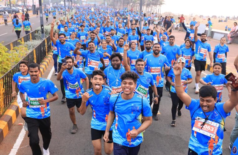 17,000 Runners from India and Abroad Take Part in 10th Vizag Navy Marathon