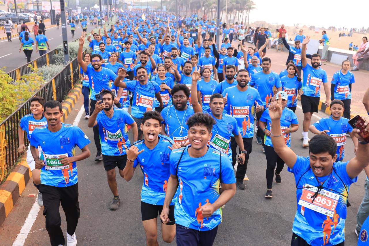17,000 Runners from India and Abroad Take Part in 10th Vizag Navy Marathon