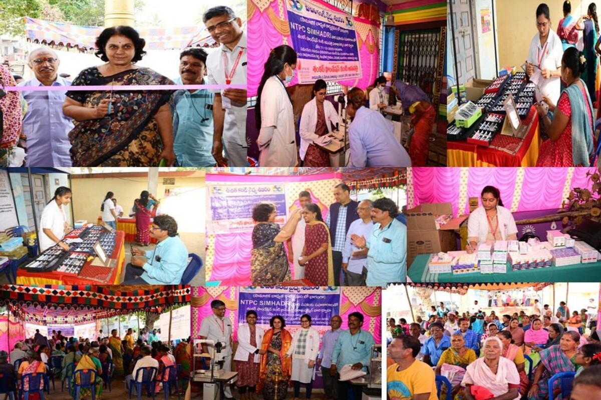 NTPC Simhadri Hosts Mega Eye Camp, 525 Rural Residents Screened