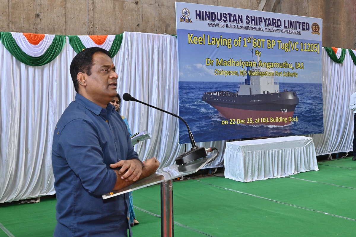 HSL Lays Keel for Tugs to Boost Visakhapatnam Port Efficiency