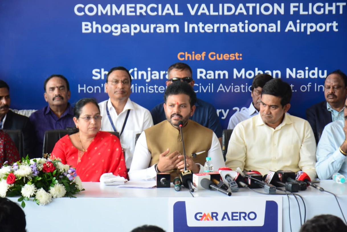 Validation flight conducted at Bhogapuram airport