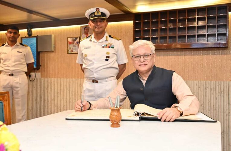 Telangana Governor visits naval platforms in Visakhapatnam