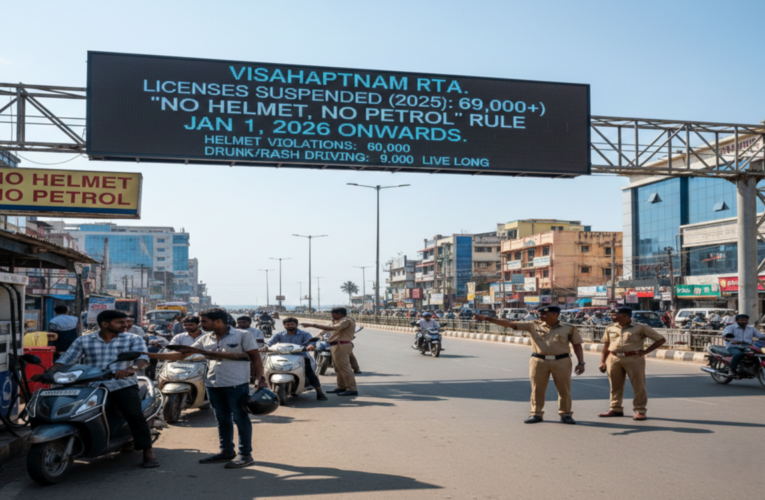 Over 69,000 Driving Licences Suspended in Vizag in 2025