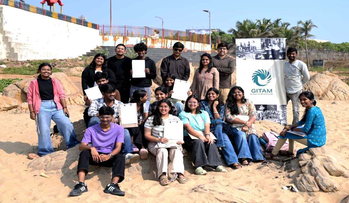 GITAM architecture students take classroom to coast