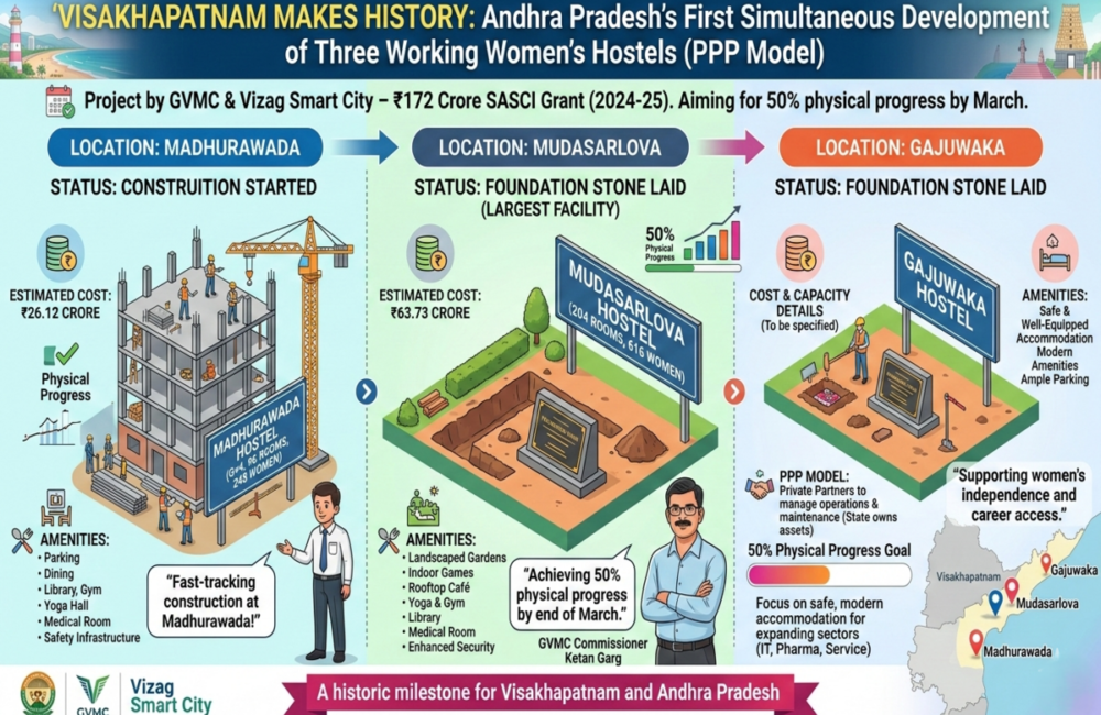 Visakhapatnam to Get Three Modern Women’s Hostels