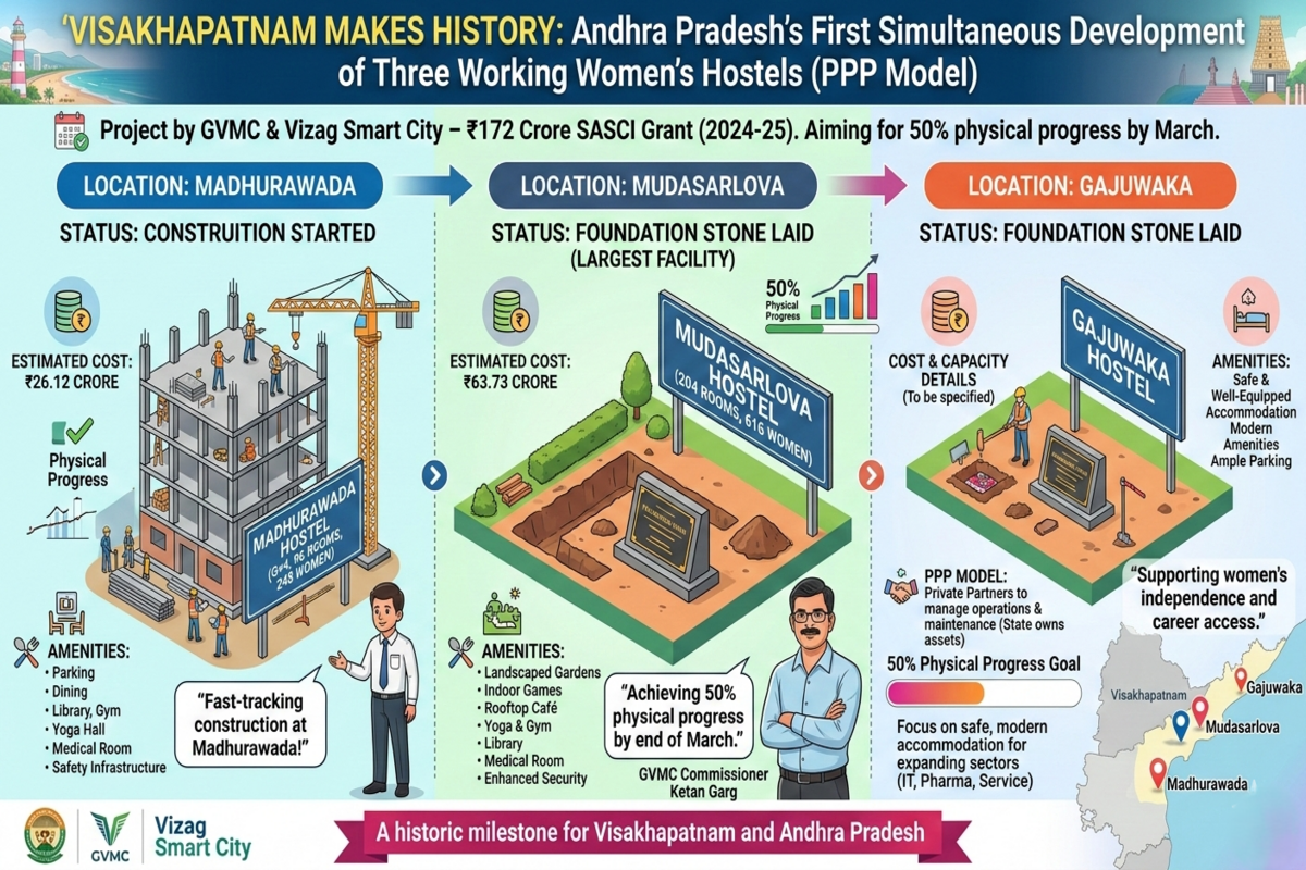 Visakhapatnam to Get Three Modern Women’s Hostels