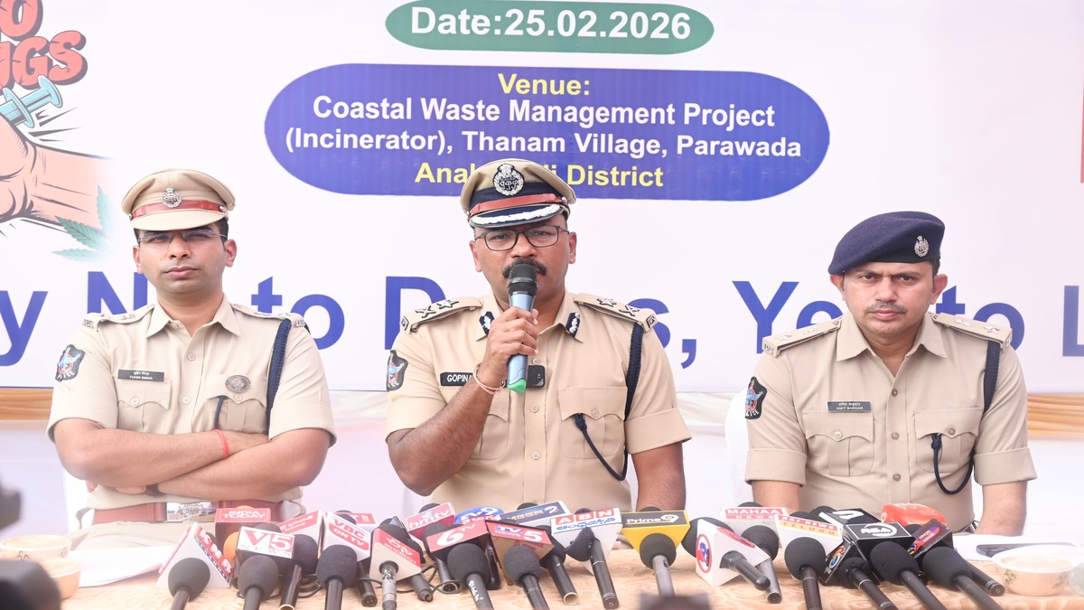 Over 52 tonnes of ganja destroyed in Visakhapatnam Range