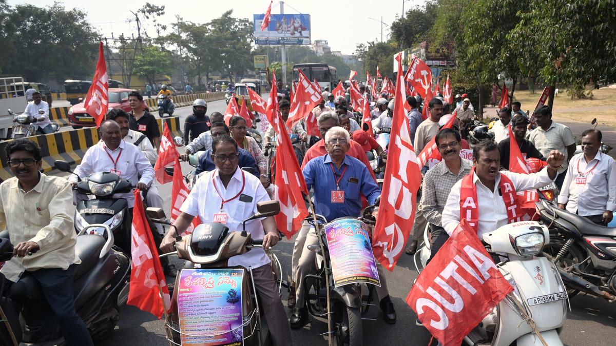 Workers Rally Against Labour Codes in Vizag