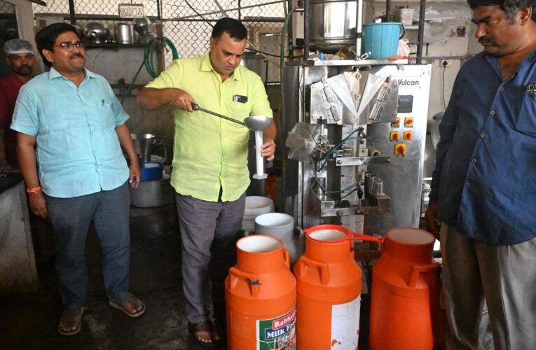 Loose Milk Under Scanner in City
