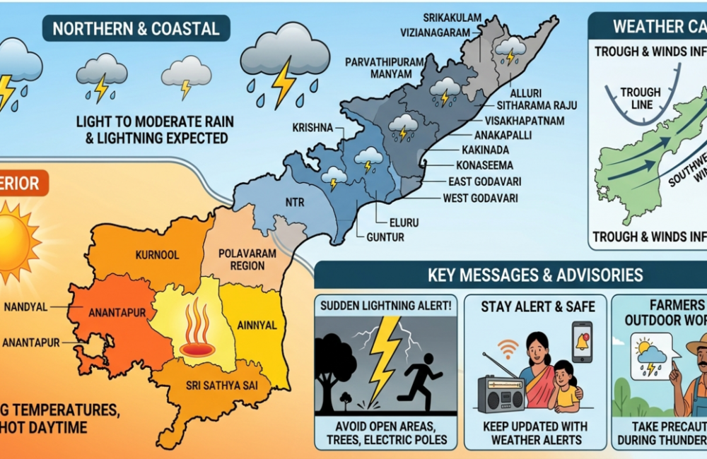 Rain, Lightning Likely in Parts of AP