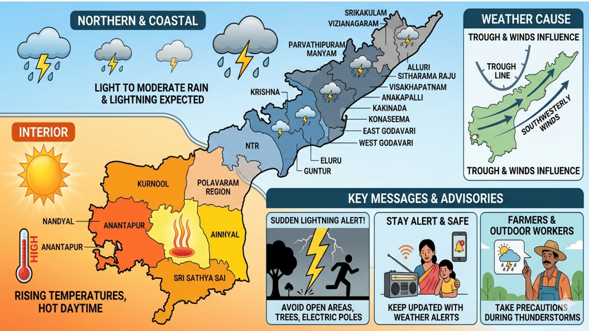 Rain, Lightning Likely in Parts of AP