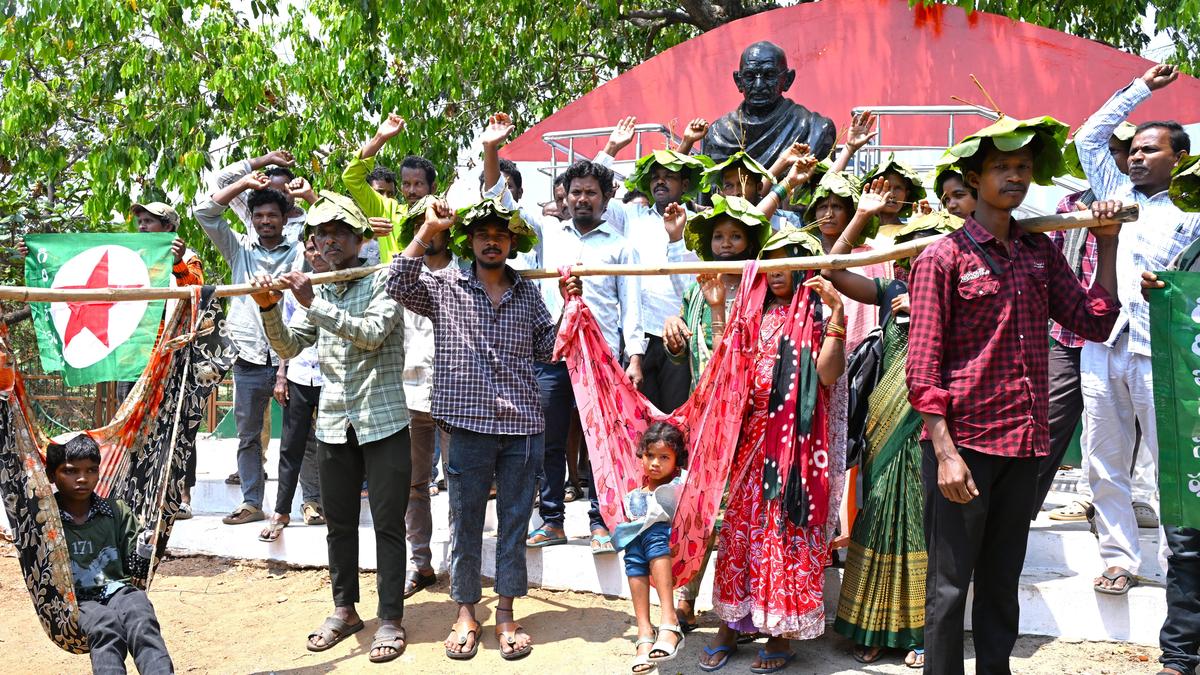 Tribals intensify protest for road connectivity in Anakapalli
