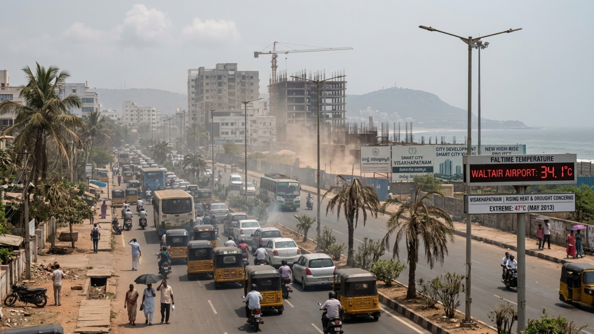 Visakhapatnam records rising temperatures and lower rainfall