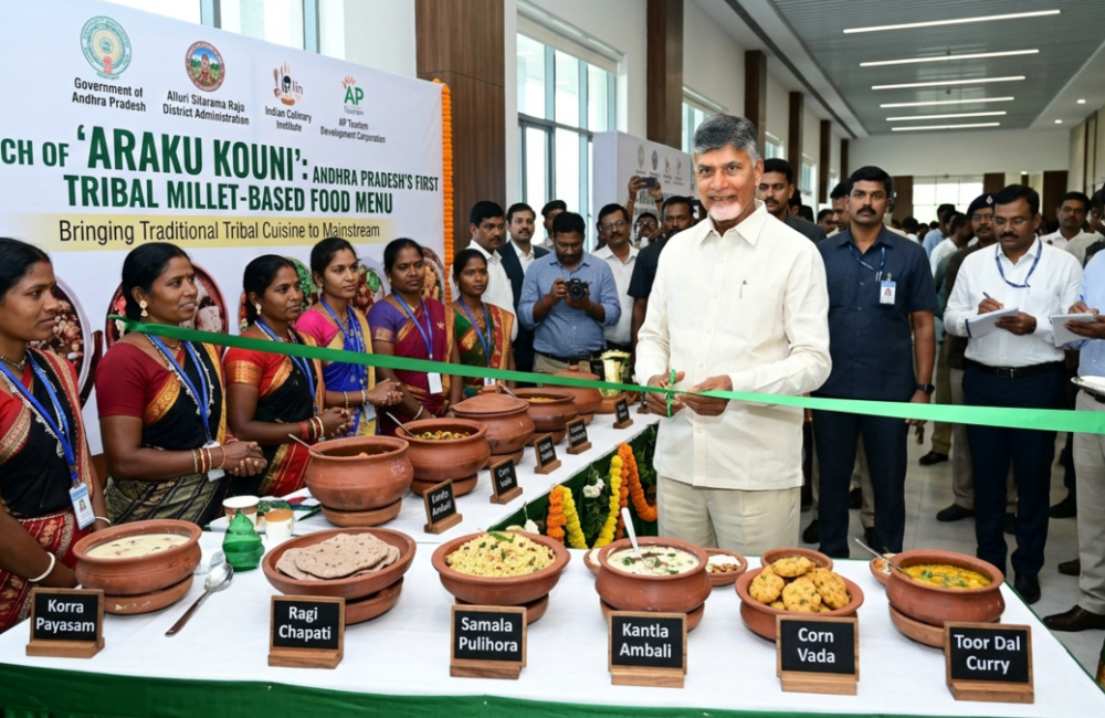 CM Launches ‘Araku Kouni’ Tribal Millet Menu