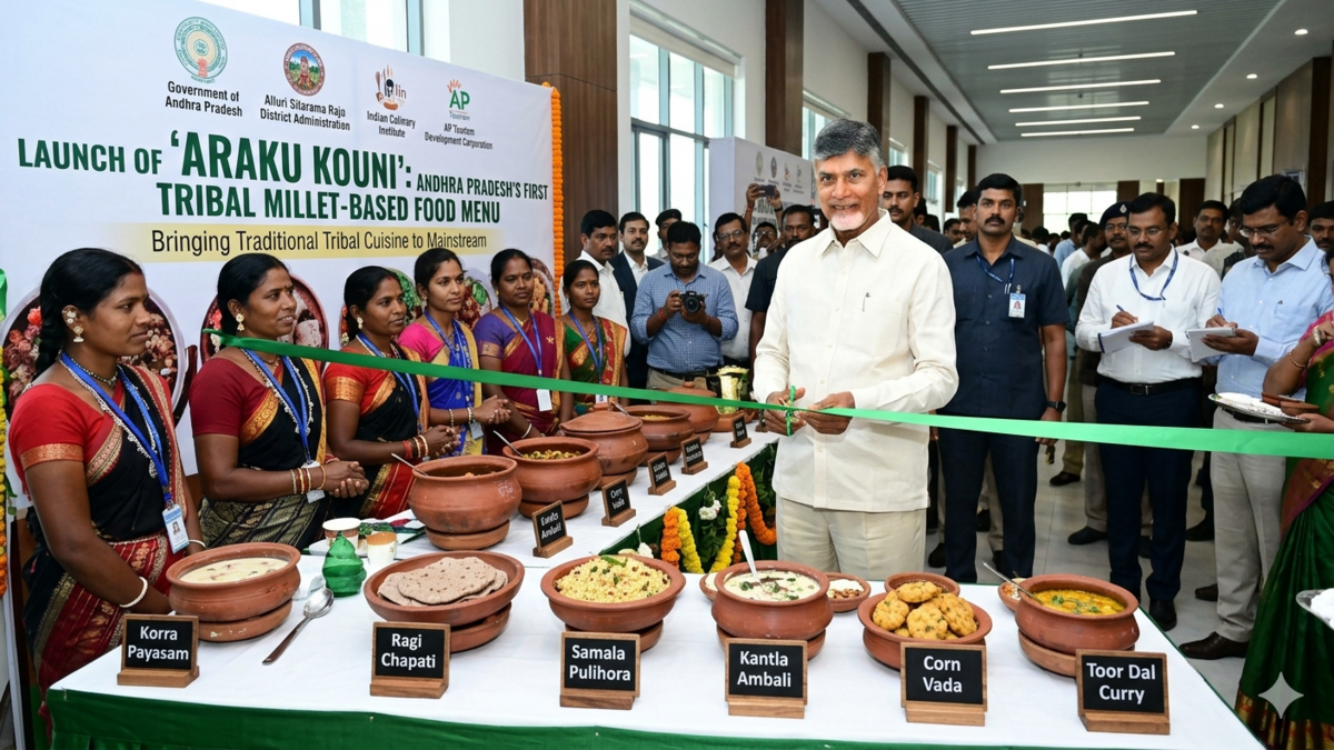 CM Launches ‘Araku Kouni’ Tribal Millet Menu