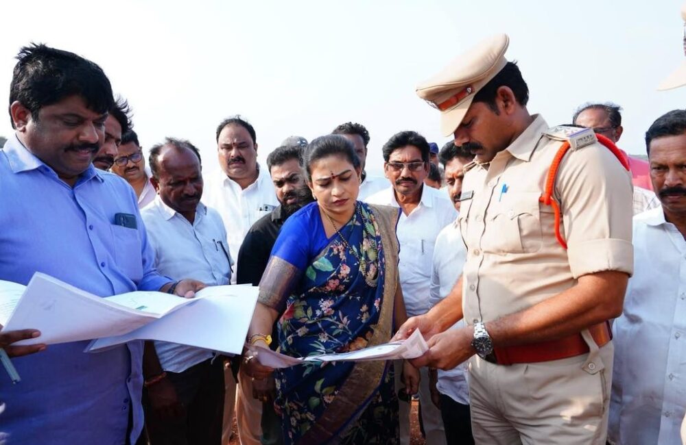 Home Minister Inspects Site for ArcelorMittal Steel Plant