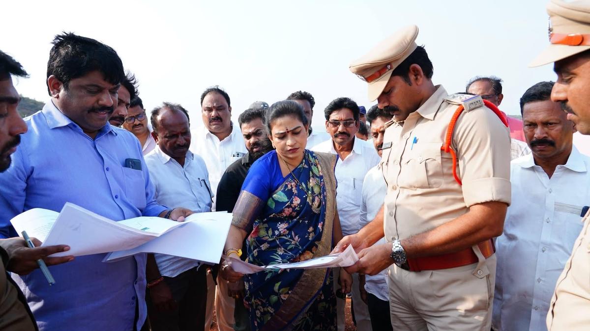 Home Minister Inspects Site for ArcelorMittal Steel Plant