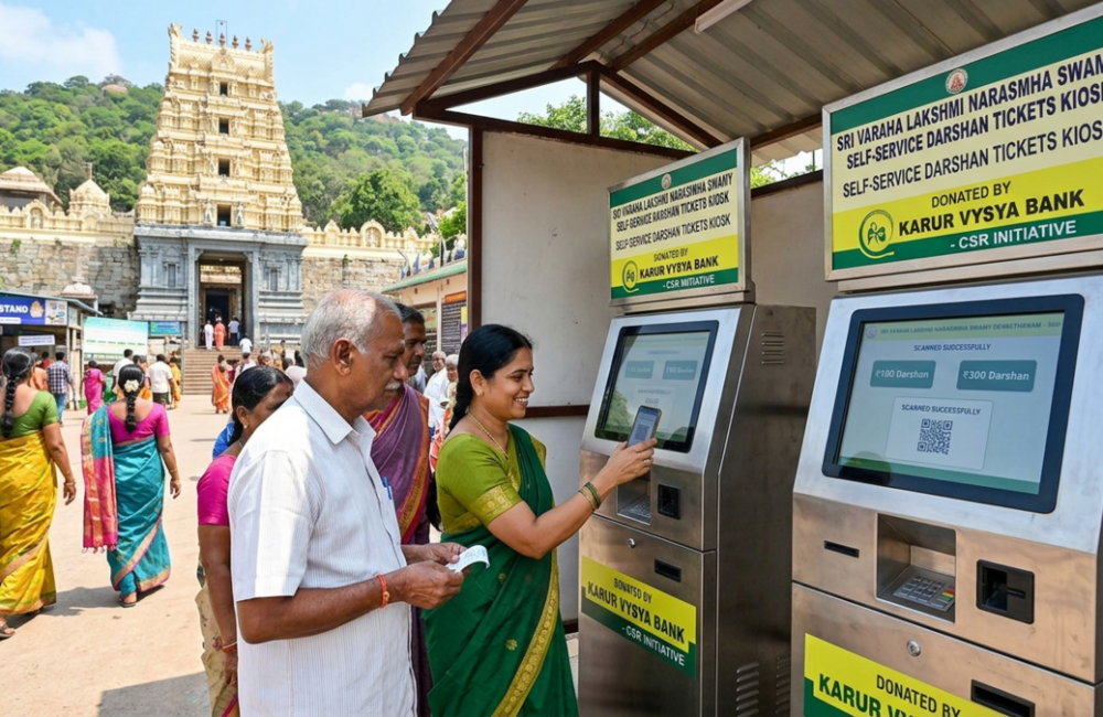 QR-Based Kiosks Launched for Darshan Tickets at Simhachalam
