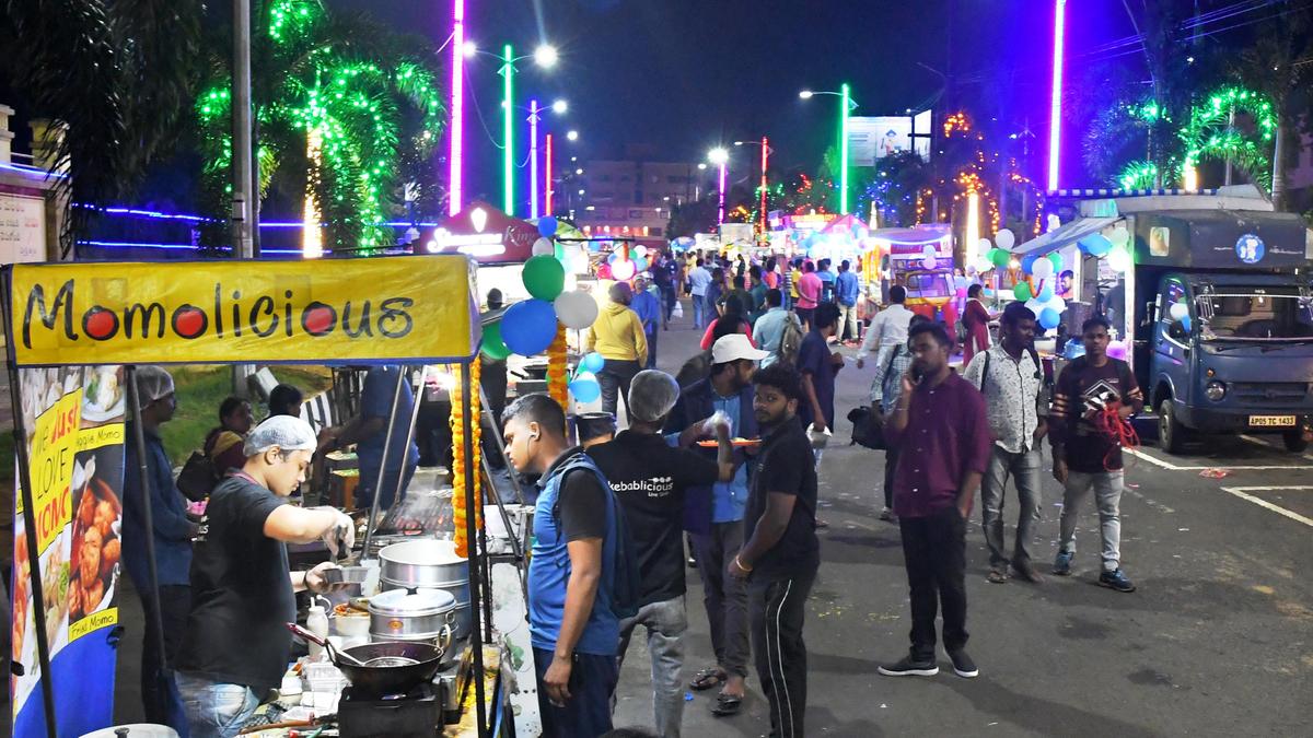 Vizag food court vendors protest rehab delay