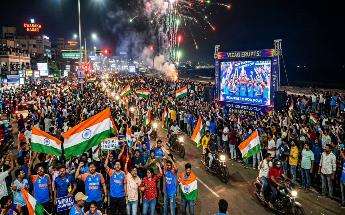 Vizag erupts in celebration as India lifts T20 World Cup