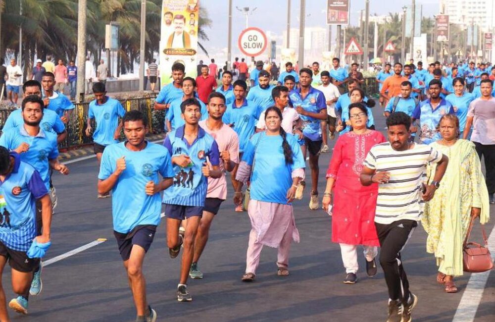 Vizag holds Ambedkar tribute run at R.K. Beach
