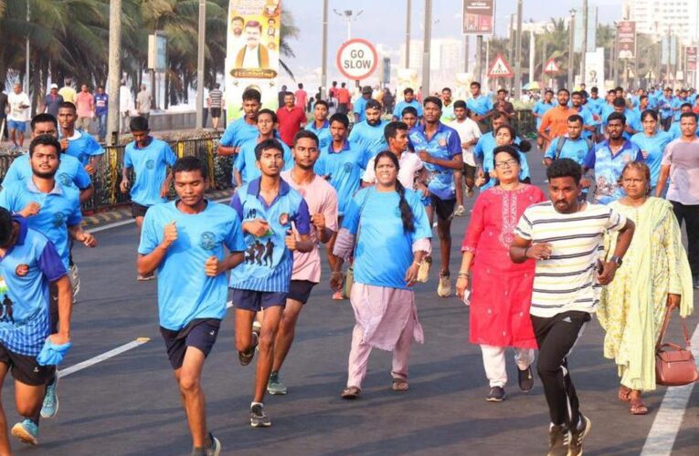Vizag holds Ambedkar tribute run at R.K. Beach