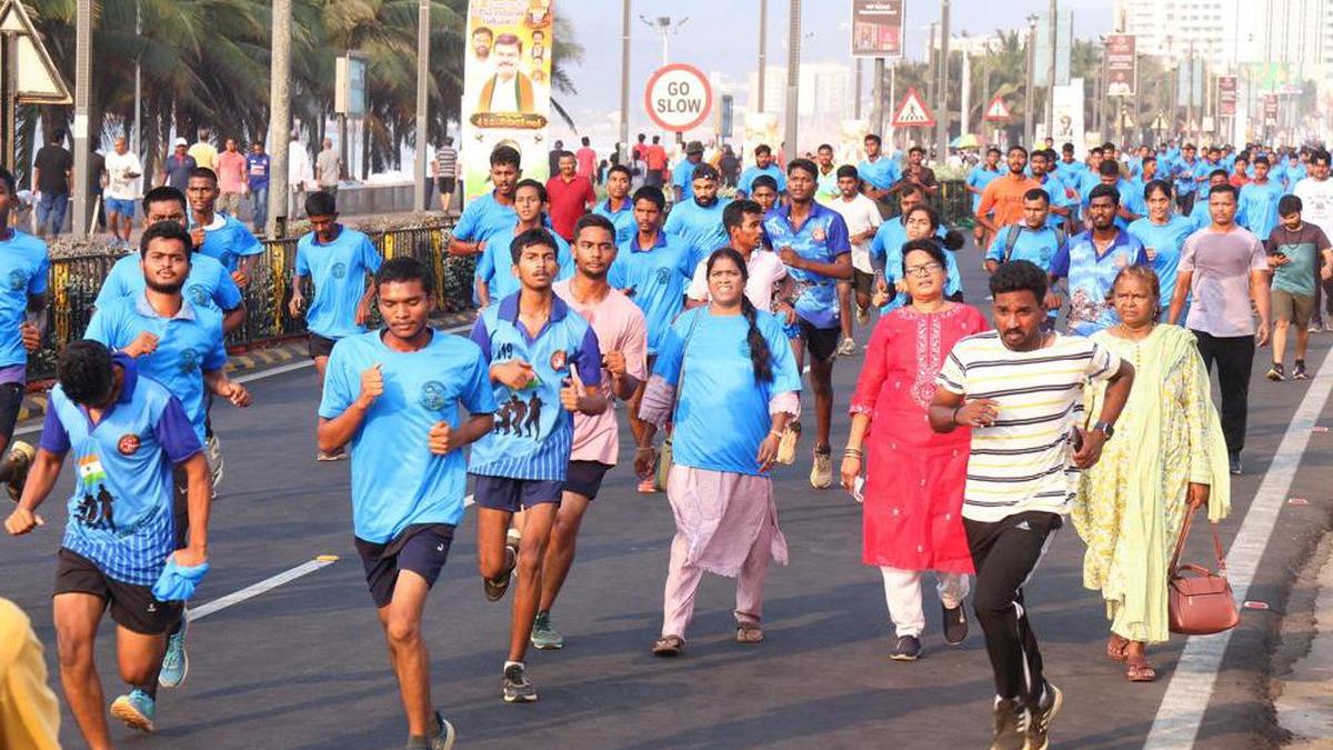 Vizag holds Ambedkar tribute run at R.K. Beach