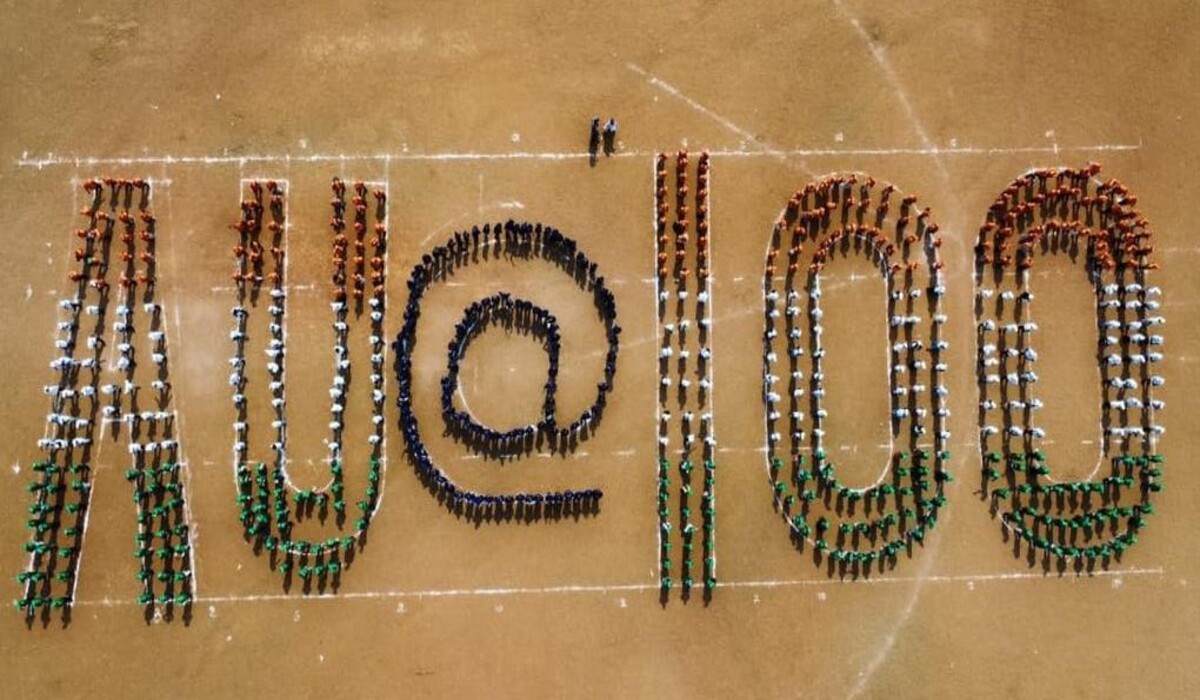 AU marks centenary with stunning “AU@100” human formation