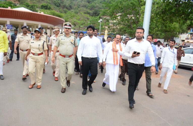 Officials review Chandanotsavam arrangements at Simhachalam
