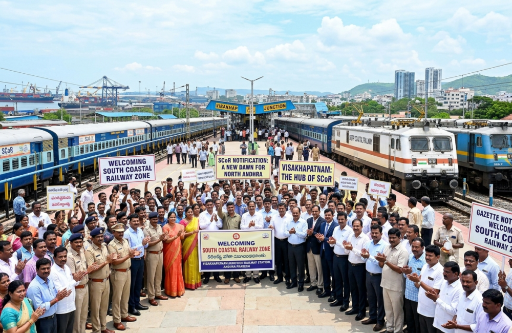 South Coastal Railway Zone notification welcomed in North Andhra