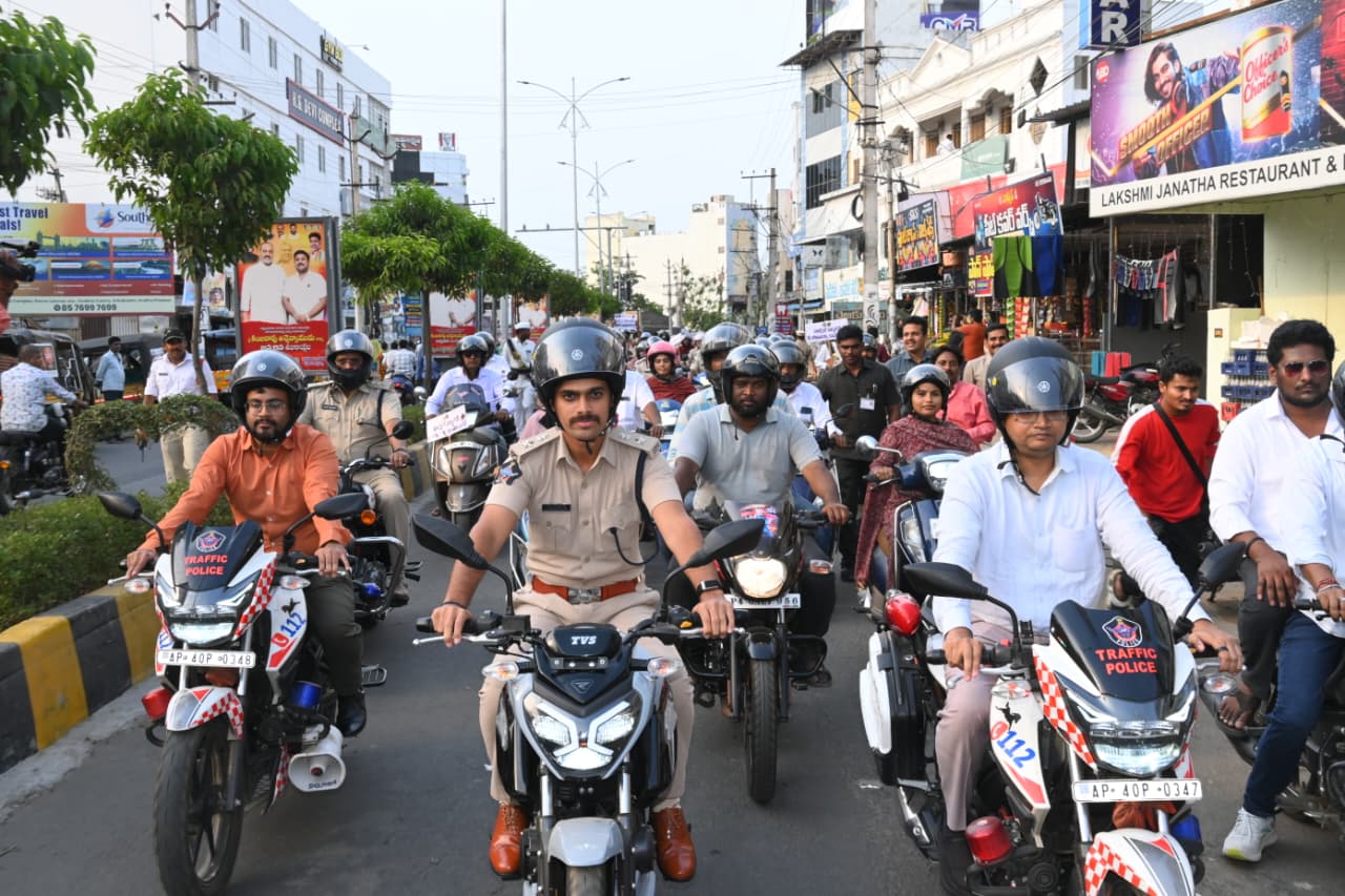 Srikakulam launches Abhayam drive, says helmet use is every rider’s duty