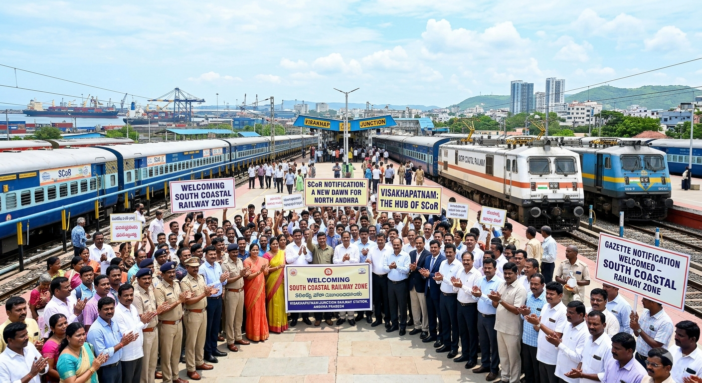 South Coastal Railway Zone notification welcomed in North Andhra