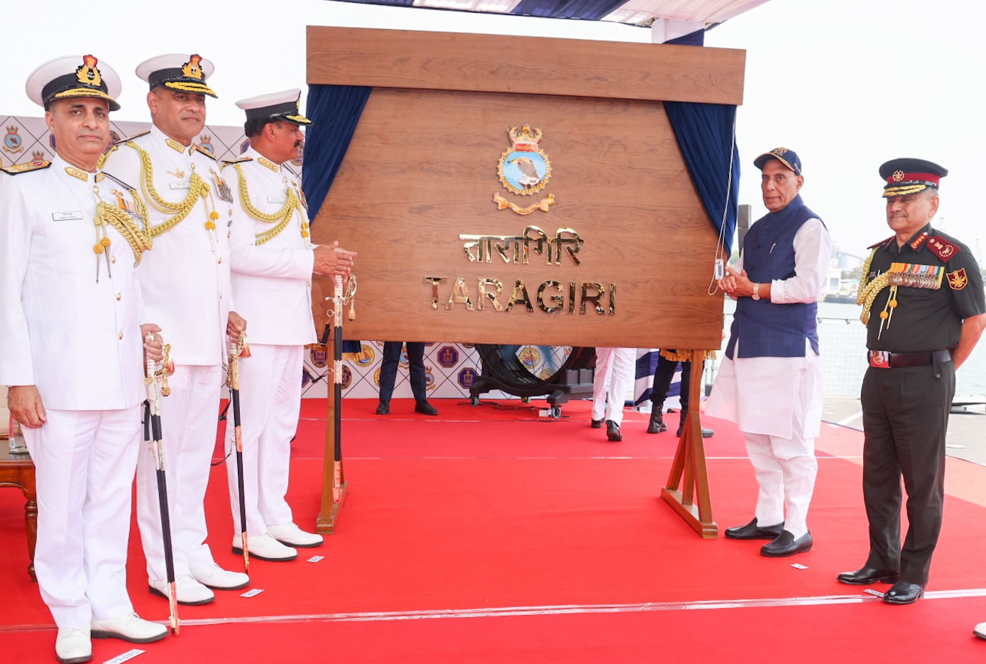 Raksha Mantri Commissions INS Taragiri into Indian Navy