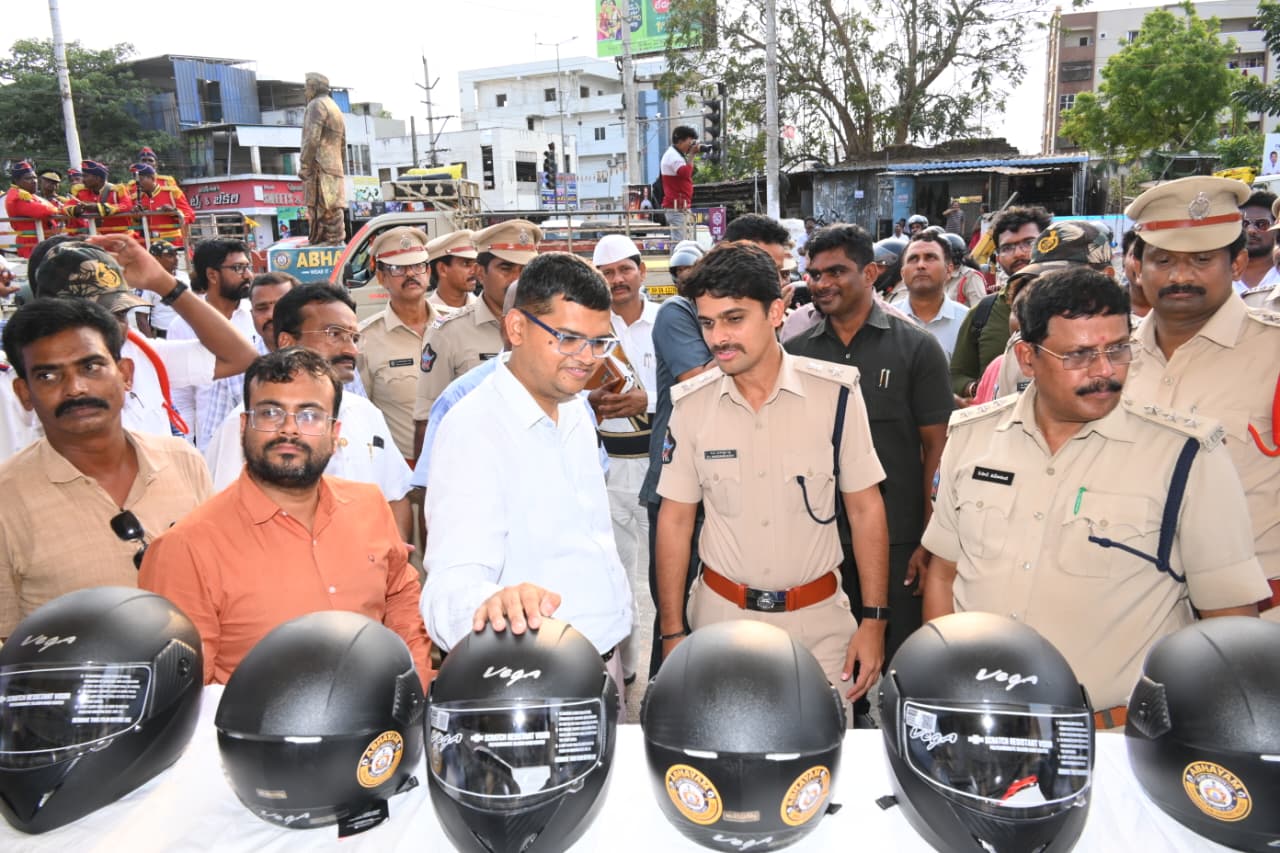 Srikakulam launches Abhayam drive, says helmet use is every rider’s duty